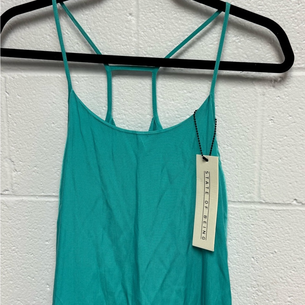 Blue Slip Halter Dress for Casual Resort Wear - Picture 2 of 7